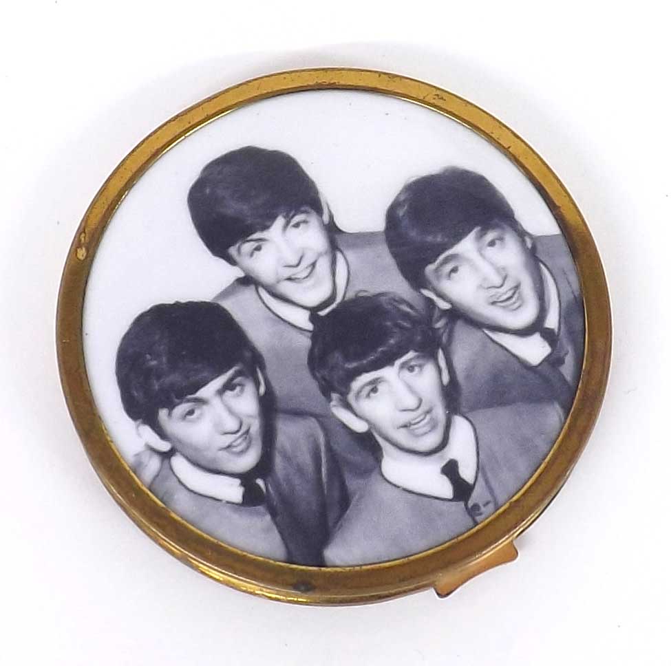 The Beatles - 1960s Beatles powder compact, 3" diameter