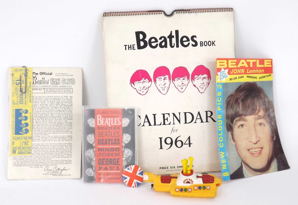 The Beatles - selection of Beatles memorabilia including a Corgi Yellow Submarine, a 1964