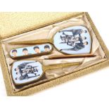 The Beatles - rare Beatles vanity set comprising mirror, comb and two brushes, within original box