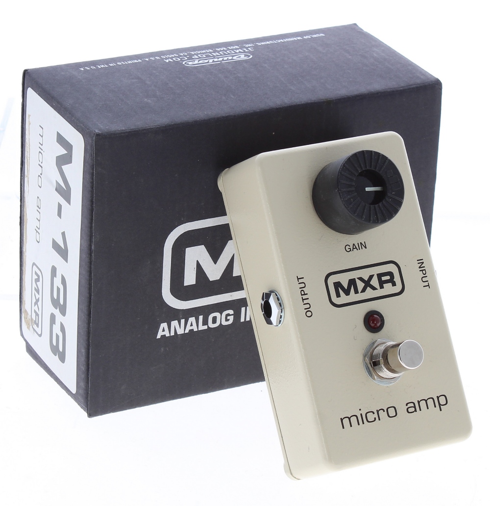 MXR Micro Amp guitar pedal, boxed
