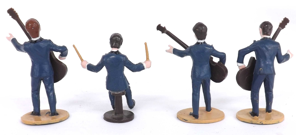 The Beatles - set of rare Beatles Subbuteo figures with guitars, each 2" high approx (4) - Image 2 of 2