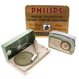 Vintage Philips Radio, Television, Recordplaying equipment Appointed Dealer Perspex sign, 11.75" x