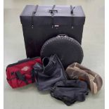 Large Le Blond wheeled percussion case, 31" wide, 17" deep, 33" high; together with a Le Blond 22"