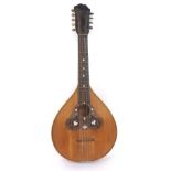 Early 20th century flatback pear shaped mandolin