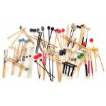 Collection of percussion sticks and beaters; including examples by Vic Firth, Louis Bellson and