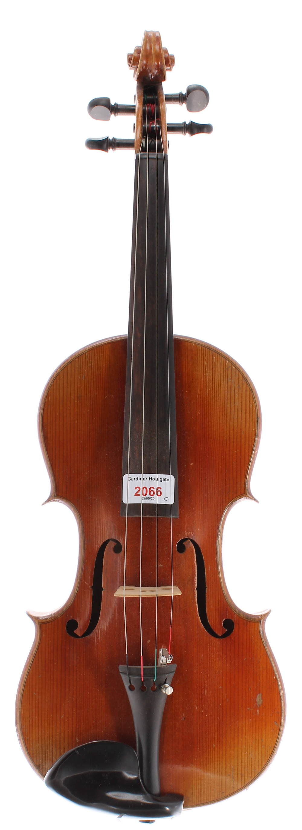 Russian violin labelled Rigart Rubus, Petersburg 1850, 14", 35.60cm, case