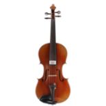 Russian violin labelled Rigart Rubus, Petersburg 1850, 14", 35.60cm, case