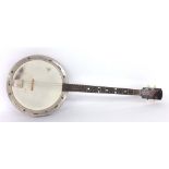 1950s German made banjo, probably by Framus, 10" diameter skin, 22.5" scale, soft bag