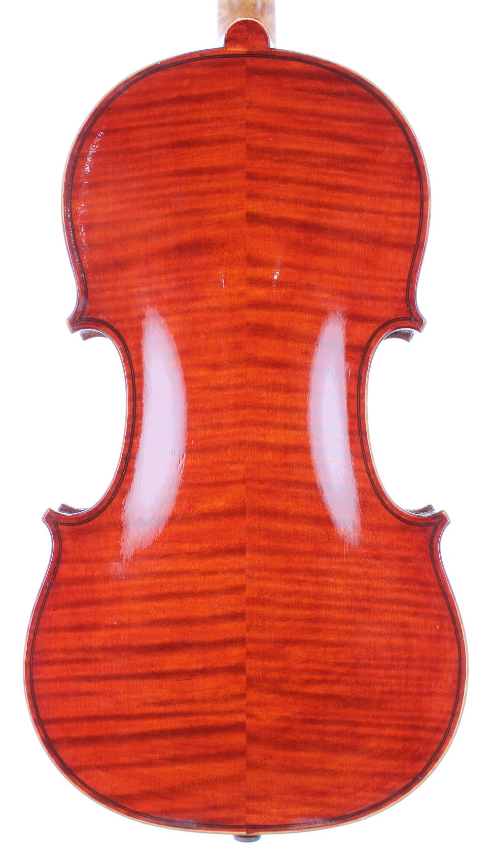 Fine French violin by and labelled Charles Brugere Luthier, 11, Faubourg  Poissonniere, Paris, no.