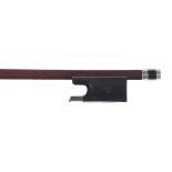 French silver mounted violin bow by and stamped Charles Enel á Paris, the stick round, the ebony