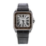 Cartier Santos 100 stainless steel and gold automatic gentleman's wristwatch, ref. 2878, serial