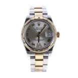 Rolex Oyster Perpetual Datejust gold and stainless steel mid-size bracelet watch, ref. 178343, circa