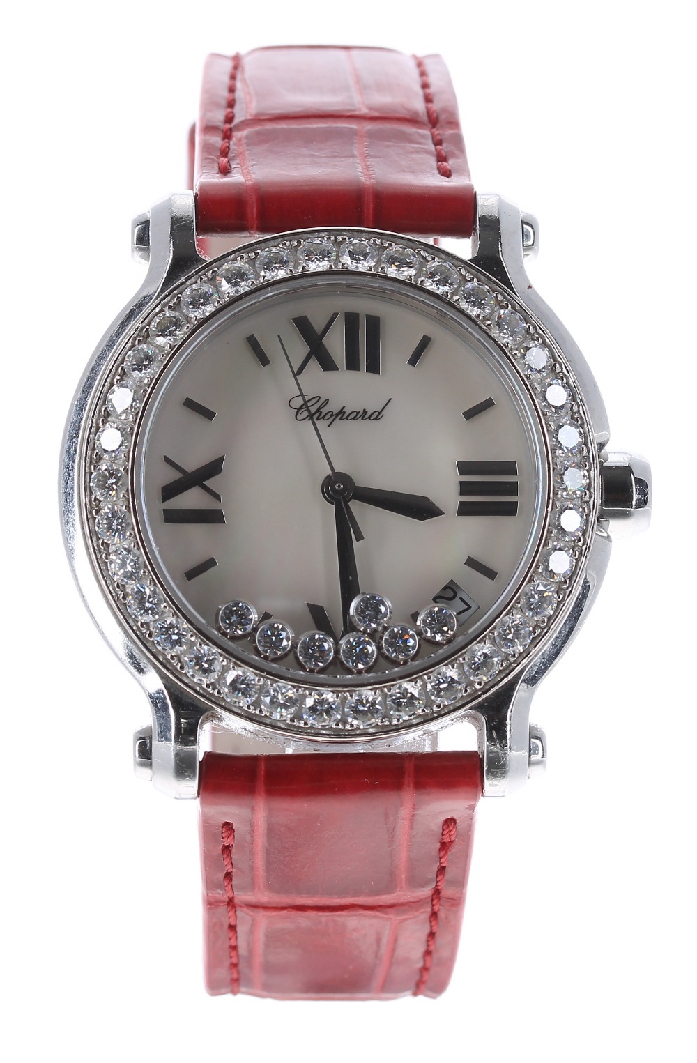 Chopard 'Happy Sport' diamond set lady's stainless steel wristwatch, ref. 8475, circa 2015, serial - Image 2 of 3