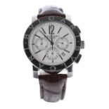 Bulgari Chronograph automatic stainless steel gentleman's wristwatch, ref. BB 42 SL CH, no. 27xx,