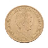 Dutch 10 Gulden gold coin, 1913, 6.7gm