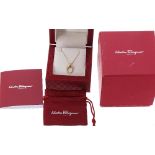 Salvatore Ferragamo Gancini 18ct necklace, signed, 5gm, the necklace 16" long (138657-1-A) - ** with