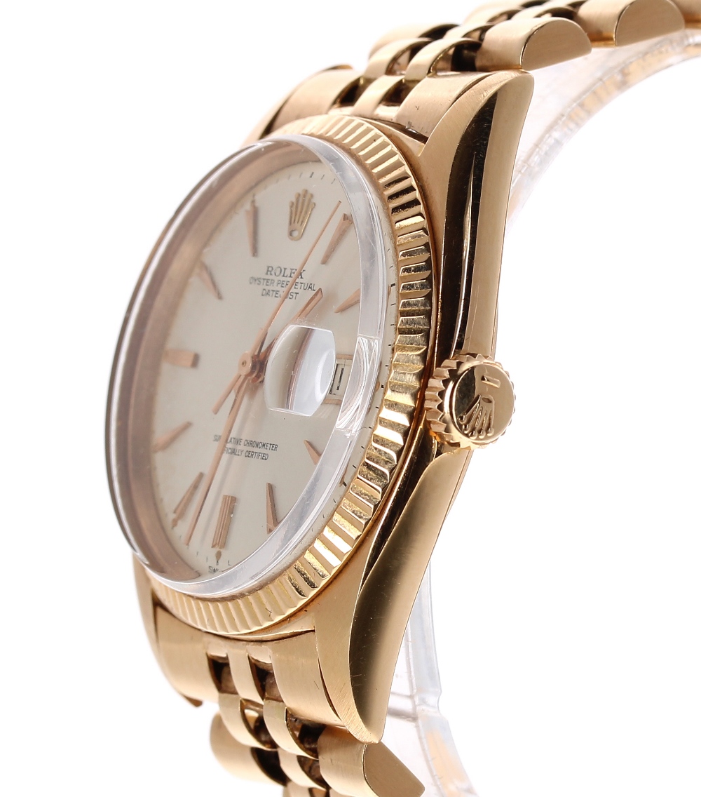 Rolex Oyster Perpetual Datejust 18ct gentleman's bracelet watch, ref. 1601, circa 1978, serial no. - Image 2 of 5
