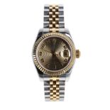 Rolex Oyster Perpetual Datejust gold and stainless steel lady's bracelet watch, ref. 179173, circa