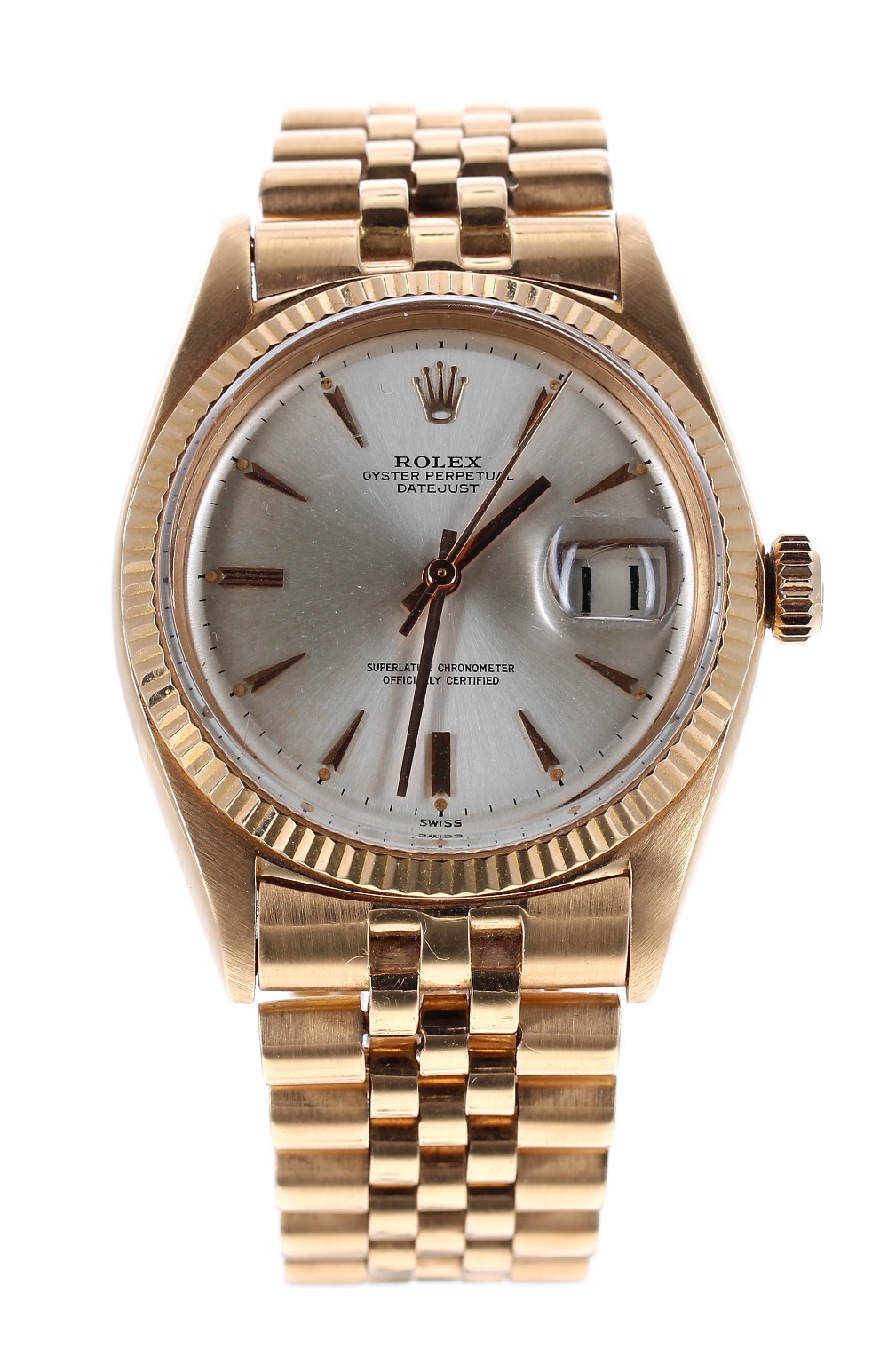 Rolex Oyster Perpetual Datejust 18ct gentleman's bracelet watch, ref. 1601, circa 1978, serial no.