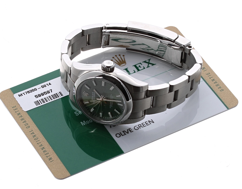 Rolex Oyster Perpetual stainless steel lady's bracelet watch, ref. 176200, circa 2018, serial no. - Image 2 of 3