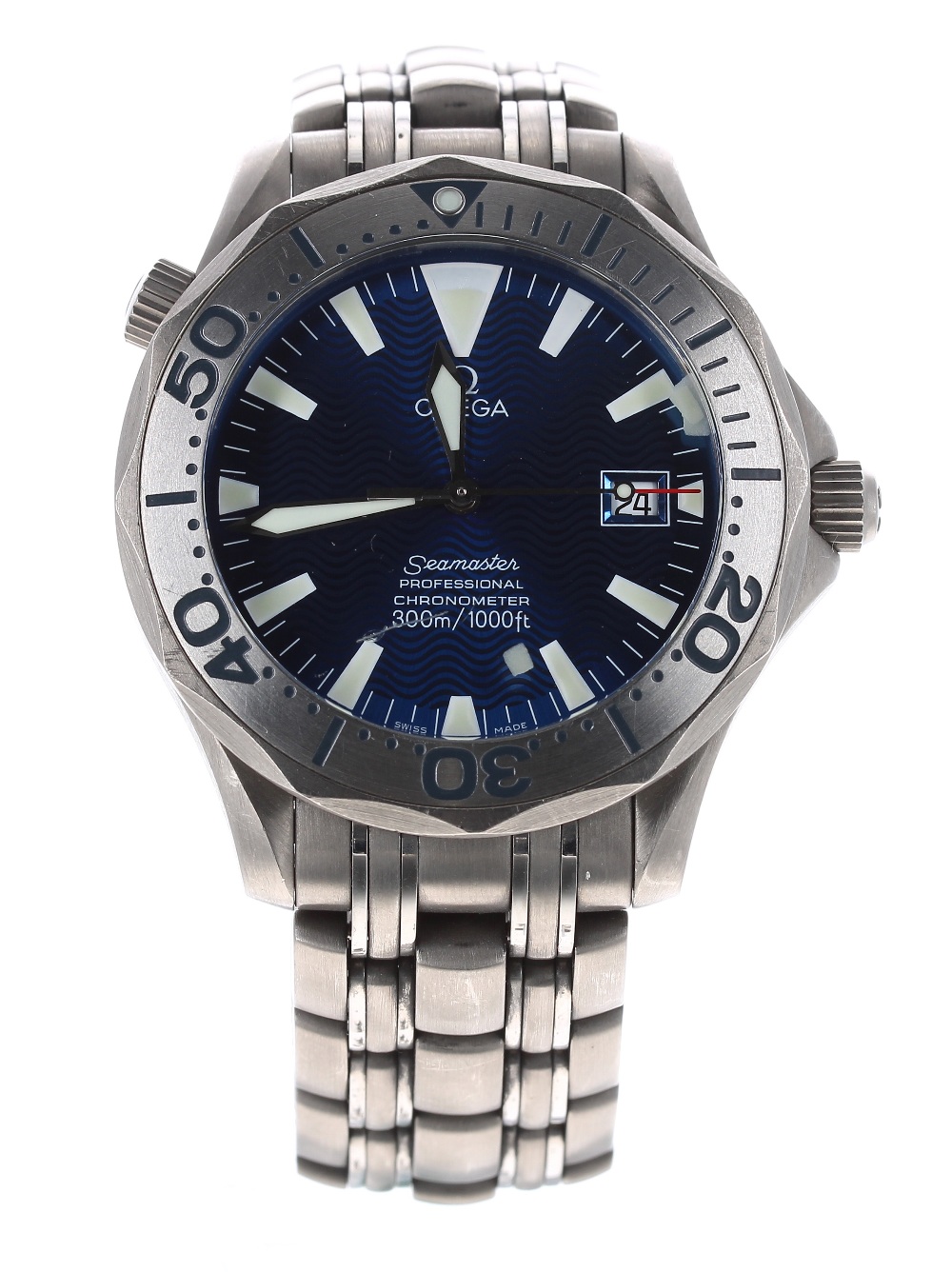 Omega Seamaster Professional Chronometer 300m titanium automatic gentleman's bracelet watch, ref.