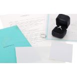 Tiffany & Co platinum diamond solitaire diamond ring, 0.94ct, clarity VVS2, colour F, 5.5gm, ring