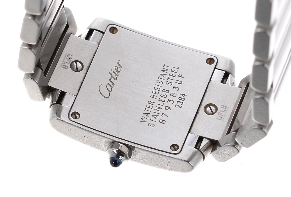 Cartier Tank Francaise stainless steel lady's bracelet watch, ref. 2384, serial no. 87938xxx, - Image 2 of 2