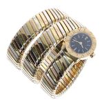 Bulgari Tobogas 18ct tricolour serpent lady's cuff watch, ref. BB19 1T, serial no. P740xx, quartz,