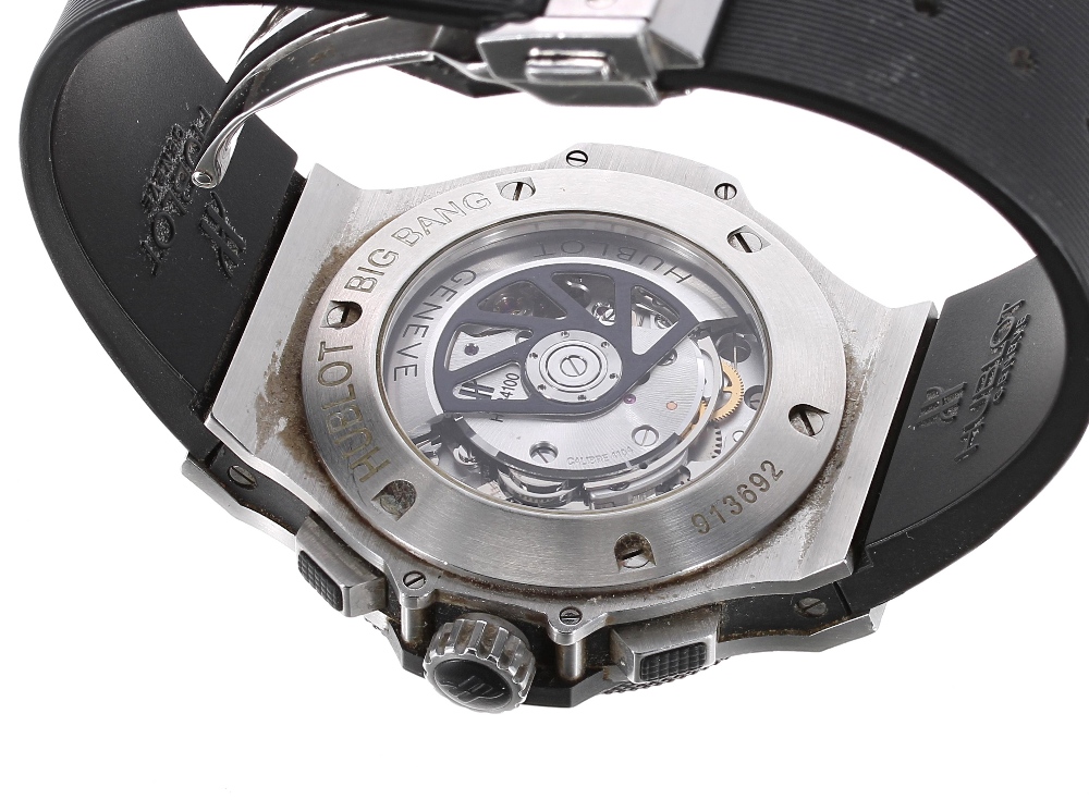 Hublot Big Bang chronograph stainless steel and ceramic gentleman's wristwatch, serial no. 9136xx, - Image 2 of 2