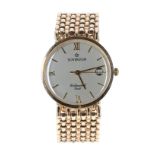 Sovereign Gold 9ct gentleman's bracelet watch, quartz, 29.8gm, 31mm (137995-4-A) - Condition Report: