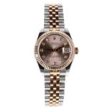 Rolex Oyster Perpetual Datejust 31 rose gold and stainless steel mid-size bracelet watch, ref.