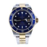 Rolex Oyster Perpetual Date Submariner gold and stainless steel gentleman's bracelet watch, ref