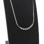 9ct white gold diamond necklace, 5.64gm (138568-2-A)