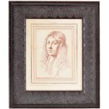 18th century oak framed portrait engraving, Carlo Maratti, further inscribed WW Ryland 1763, 11" x