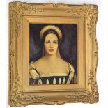 British School (19th/20th century) - Portrait of a lady head and shoulders wearing a black and white
