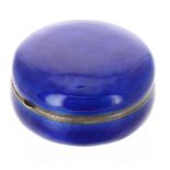 Norwegian silver and blue guilloche enamel snuff box, with a gilt interior, marked '935S' 'OXO', 1.