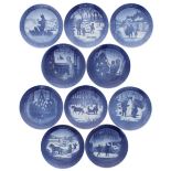 Royal Copenhagen - ten Christmas plates, 1978 'Greenland Scenery' to 1987 'Winter Birds' (10)