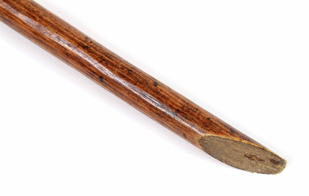 Late 19th century South African Zulu spear, the 13" long slender double edge tip with threaded screw - Image 6 of 6
