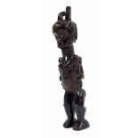 Mid 20th century Congolese Bena Lulua carved maternity / fertility figure, 15" high