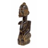 Dogon tribal - Malian / Bandagiaran carved kneeling ancestor figure, 17" high - ** ex Colonel Porter