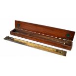 Cory Brothers & Co. Ltd brass parallel rolling rule, in wooden case