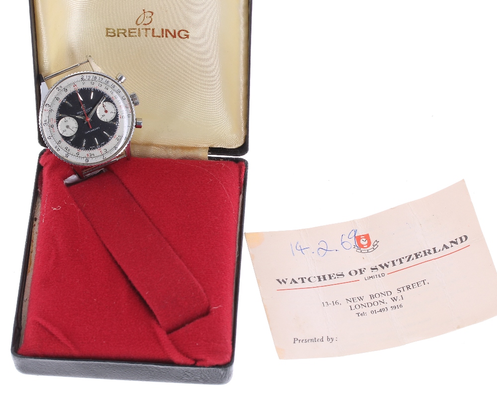 Breitling Chronomat chronograph stainless steel gentleman's wristwatch, ref. 808, circa 1966,
