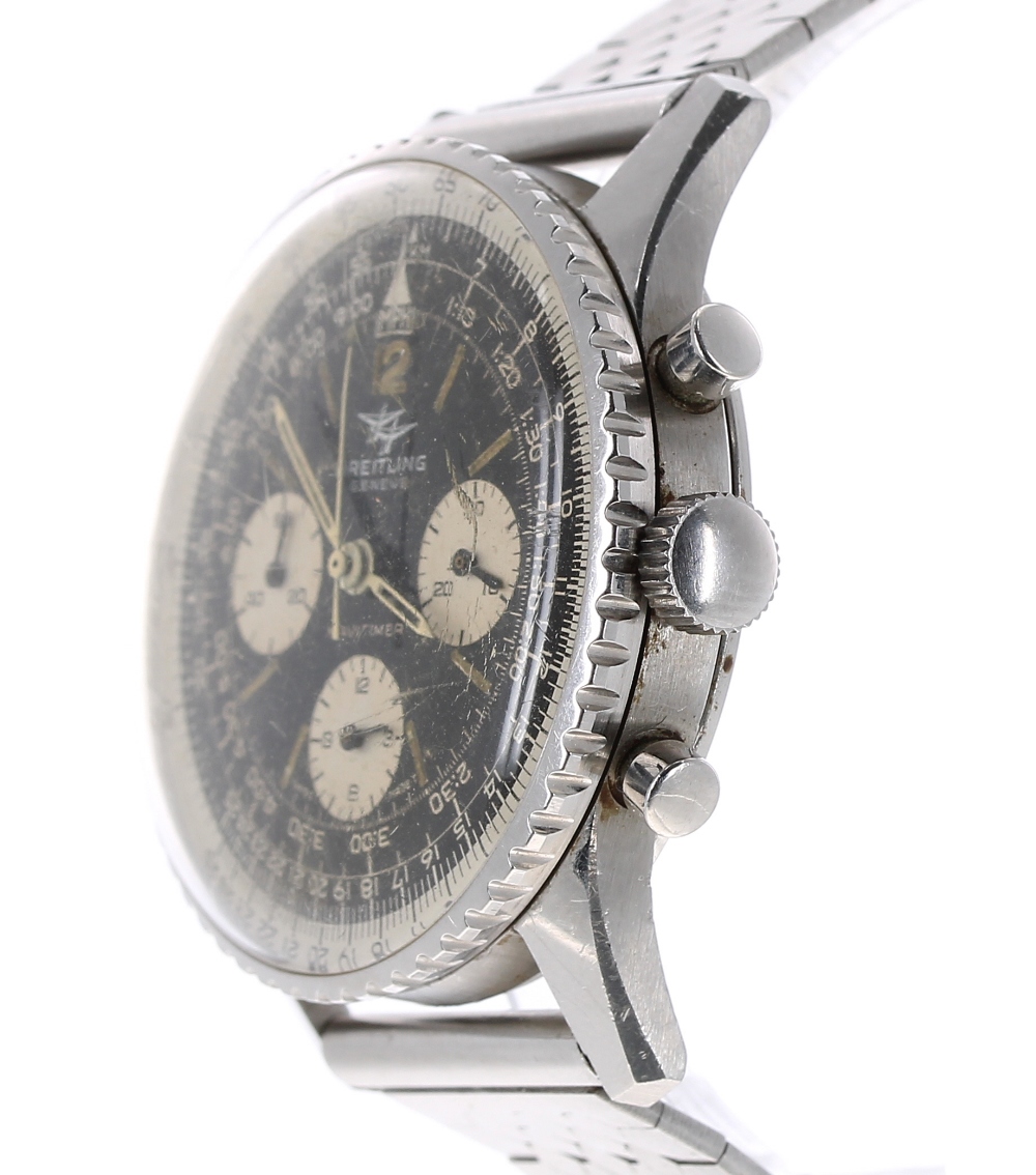 Breitling Navitimer chronograph stainless steel gentleman's wristwatch, ref. 806, circa 1966, serial - Image 2 of 5