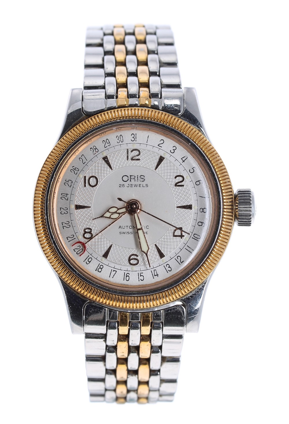 Oris Pointer Date 'Big Crown' automatic bi-colour gentleman's bracelet watch, ref. 7463C, circular - Image 2 of 3