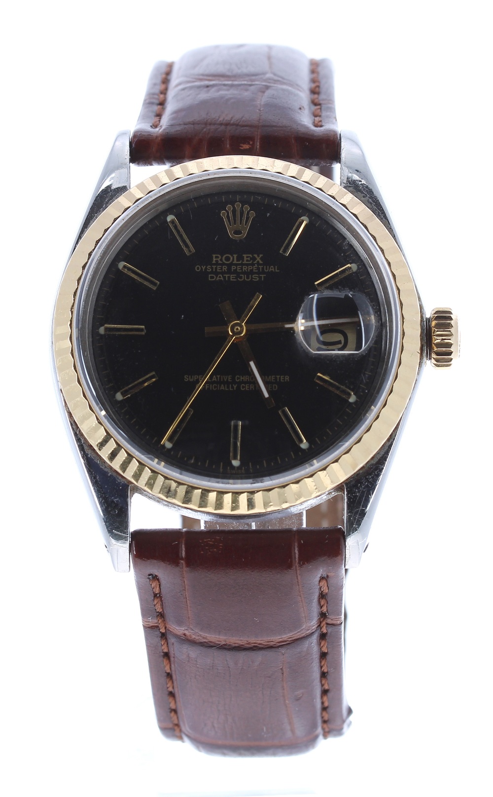 Rolex Oyster Perpetual Datejust stainless steel and gold gentleman's wristwatch, ref. 1601, circa.