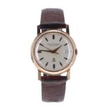 Girard-Perregaux Gyromatic 18ct rose gold gentleman's wristwatch, circular silvered dial with gilt