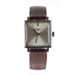 Longines square cased stainless steel gentleman's wristwatch, ref. 7730 1, 5, circa 1960s, serial