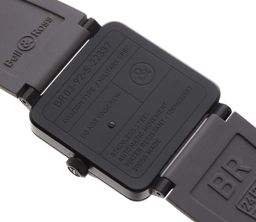 Bell & Ross BR 03-92 Aviation Type / Military Spec. automatic square black stainless steel - Image 3 of 3