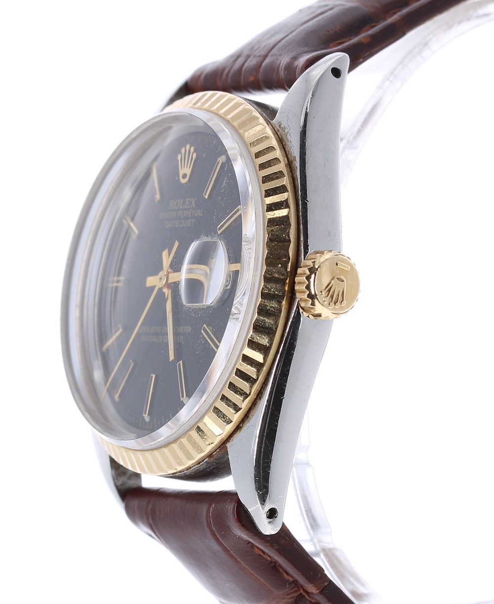 Rolex Oyster Perpetual Datejust stainless steel and gold gentleman's wristwatch, ref. 1601, circa. - Image 2 of 9