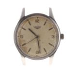 Longines stainless steel gentleman's wristwatch, ref. 1080 6995-1, circa 1956, serial no.